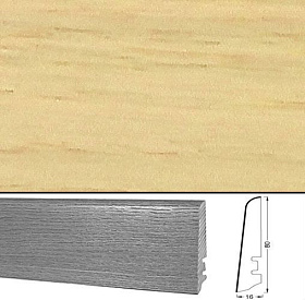 Плинтус шпонированный Tecnorivest Дуб беленый 80х16, 1 м.п.